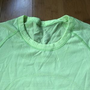 Lululemon running T-shirt in neon green/yellow
